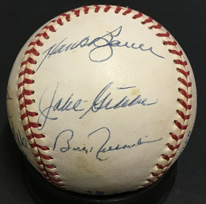 Yogi Berra Don Larsen signed Yankees legends baseball 13 auto HOF Ron Guidry COA
