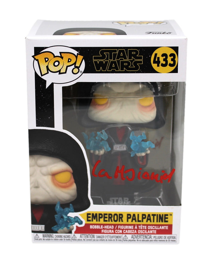 Ian McDiarmid Autographed Funko Pop Star Wars Emperor Palpatine 433 JSA IGM COA