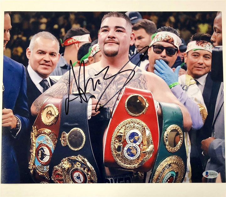 ANDY RUIZ JR Autograph Signed 11x14 Photo vs. Anthony Joshua V ~ Beckett BAS COA