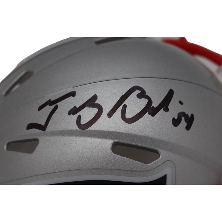 Tedy Brushi Signed New England Patriots Mini Helmet Beckett 44942