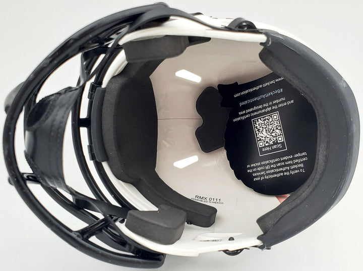 Steve Atwater Signed Denver Broncos Lunar Eclipse White Speed Mini Helmet