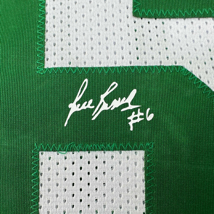 Facsimile Autographed Bill Russell Boston White Reprint Jersey Size Men's XL
