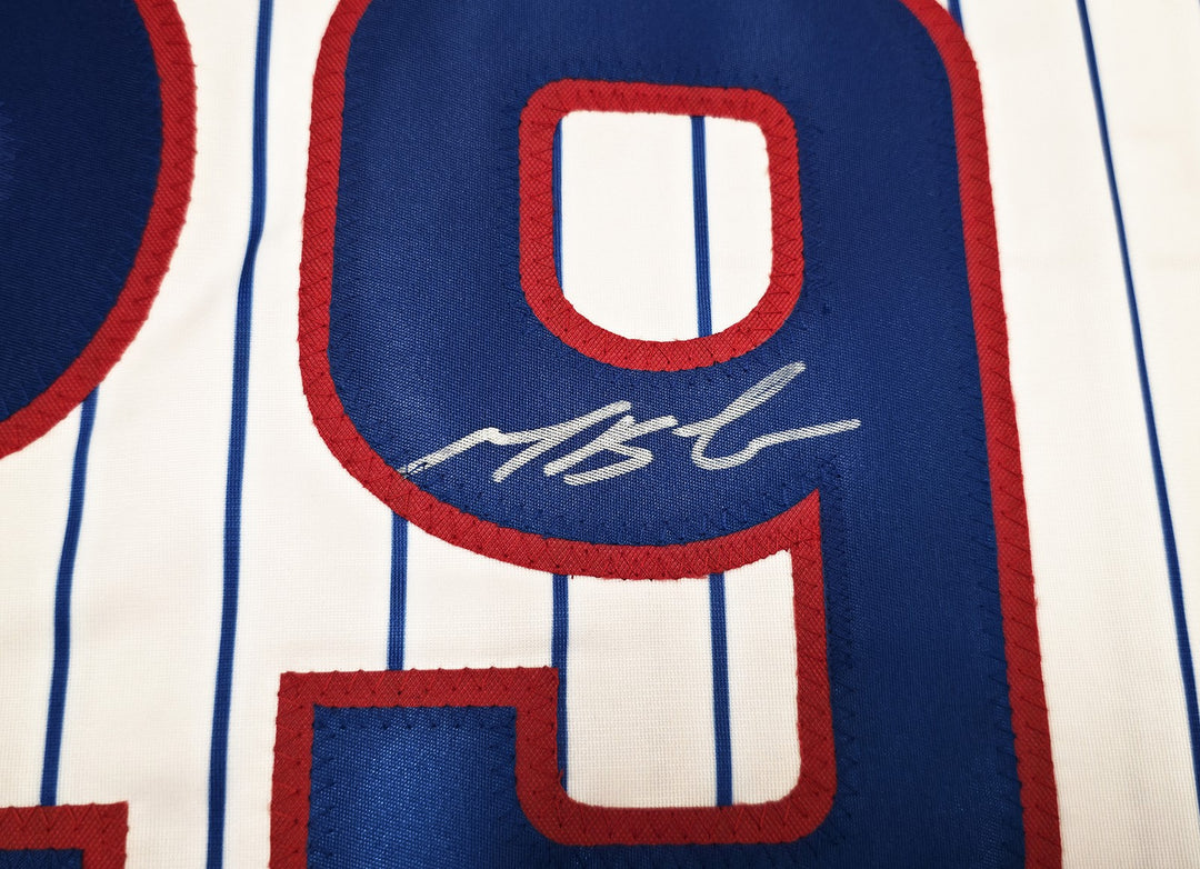 Chicago Cubs Michael Busch Signed White Pinstripes Jersey Beckett Witness