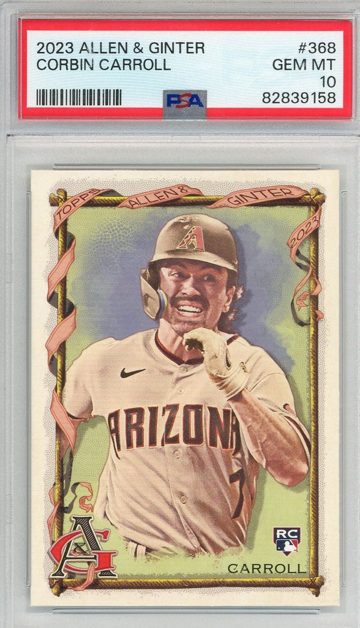 Graded 2023 Allen & Ginter Corbin Carroll #368 Rookie RC Card PSA 10