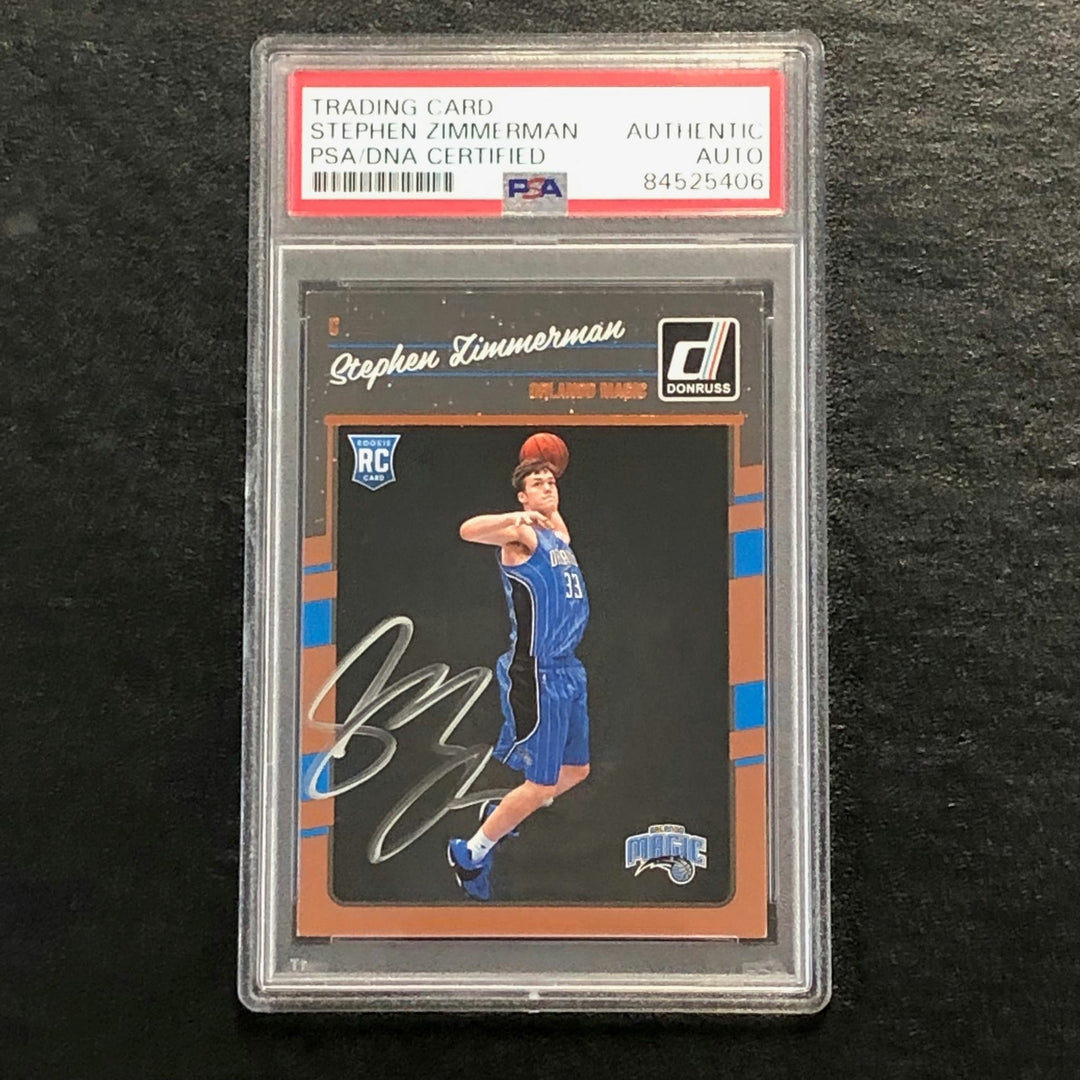 2016-17 Donruss #183 Stephen Zimmerman Signed Card AUTO PSA/DNA Slabbed RC Magic