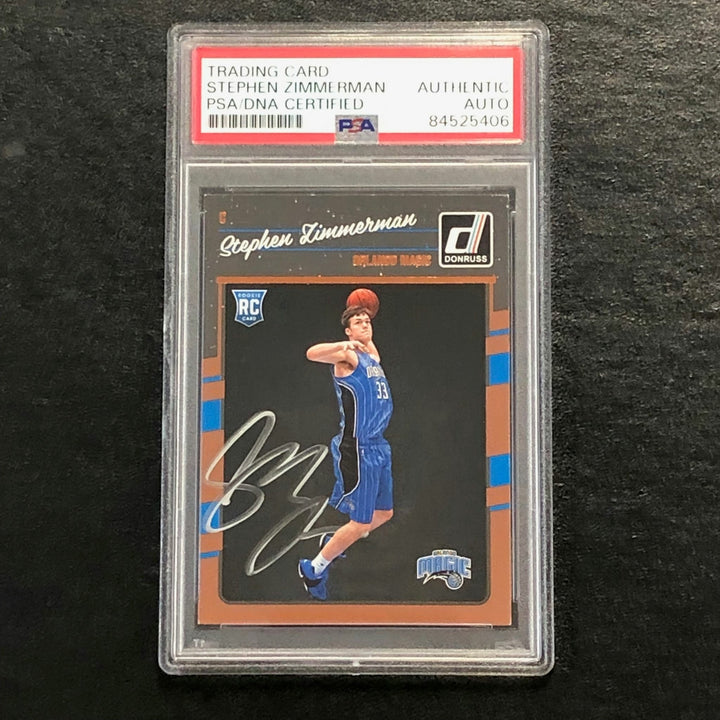 2016-17 Donruss #183 Stephen Zimmerman Signed Card AUTO PSA/DNA Slabbed RC Magic