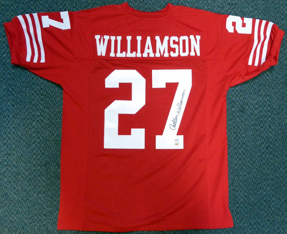 San Francisco 49ers Carlton Williamson Autographed Signed Red Jersey PSA/DNA