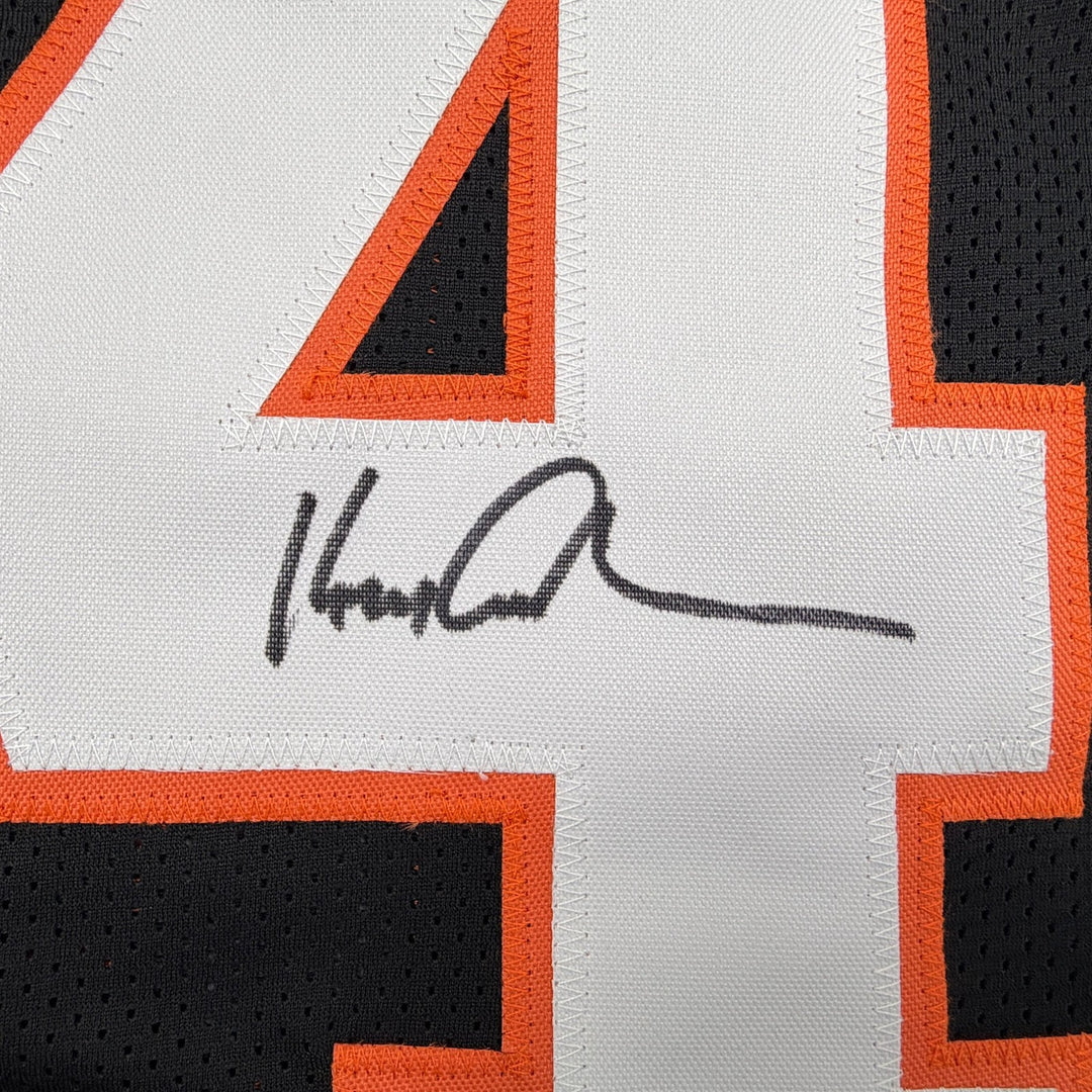 Autographed/Signed KEN ANDERSON Cincinnati Black Jersey JSA COA Auto