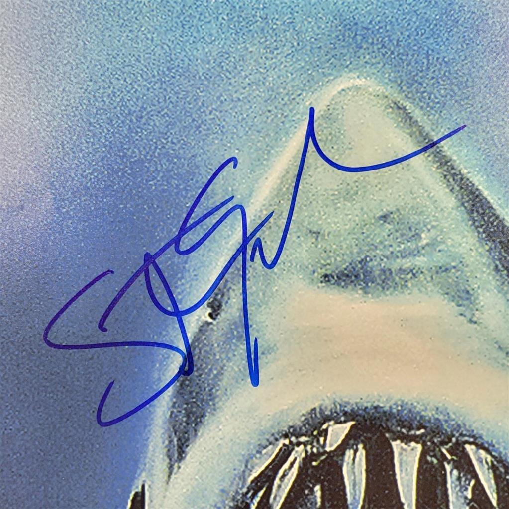 Steven Spielberg signed Jaws 12x18 photo poster autograph ~ Beckett BAS