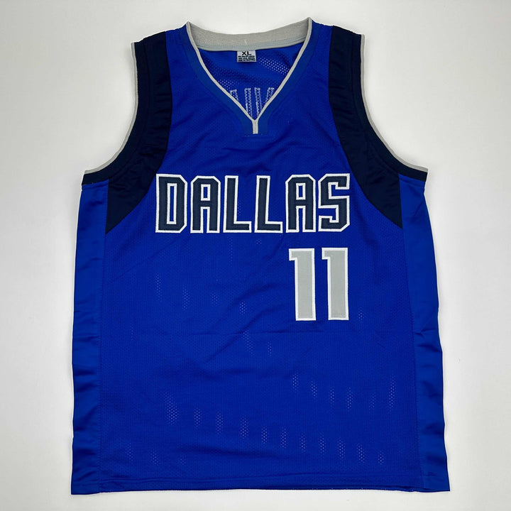 Facsimile Autographed Kyrie Irving Dallas Blue Reprint Auto Jersey Size Men's XL