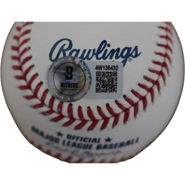 Manny Ramirez Autographed Boston Red Sox OML Baseball 04 07 Champs Beckett 54638