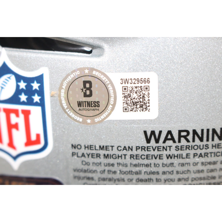 Emmitt Smith Autographed Dallas Cowboys Speedflex Helmet Beckett Witness 55293