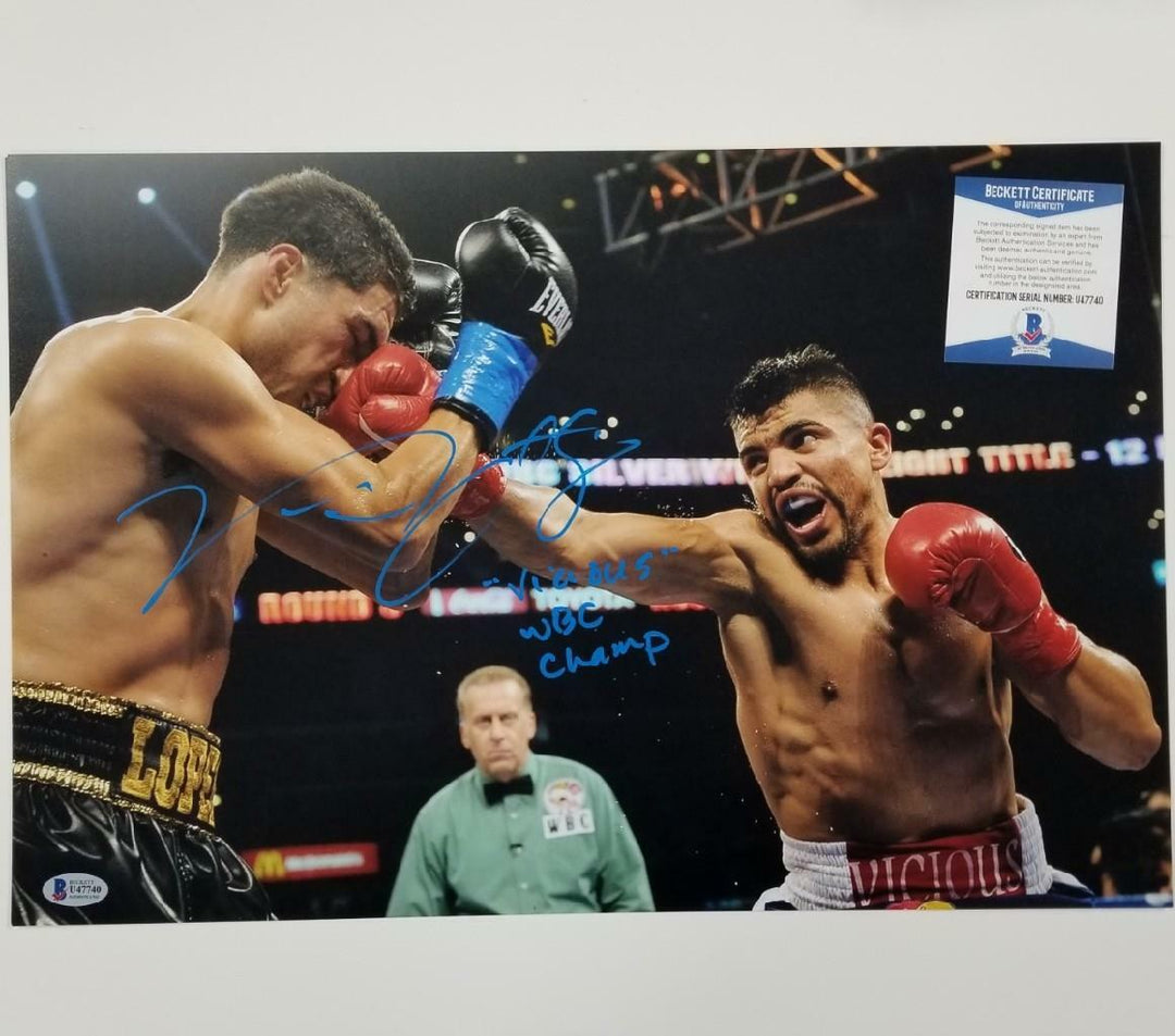 Victor Ortiz signed "Vicious" 12x18 Photo WBC Champ Autograph ~ Beckett BAS COA