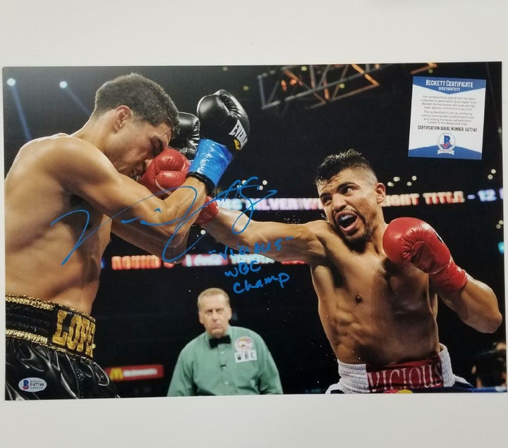 Victor Ortiz signed "Vicious" 12x18 Photo WBC Champ Autograph ~ Beckett BAS COA