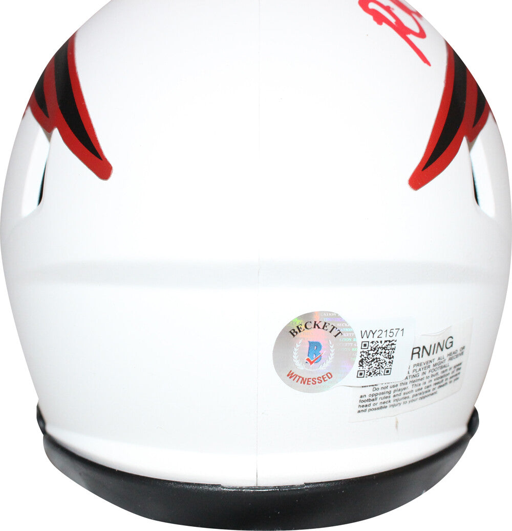 Richard Seymour Signed New England Patriots Lunar Mini Helmet Beckett 40730