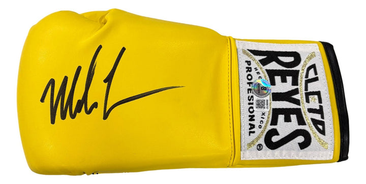 Mike Tyson Signed Left Hand Yellow Cleto Reyes Boxing Glove BAS
