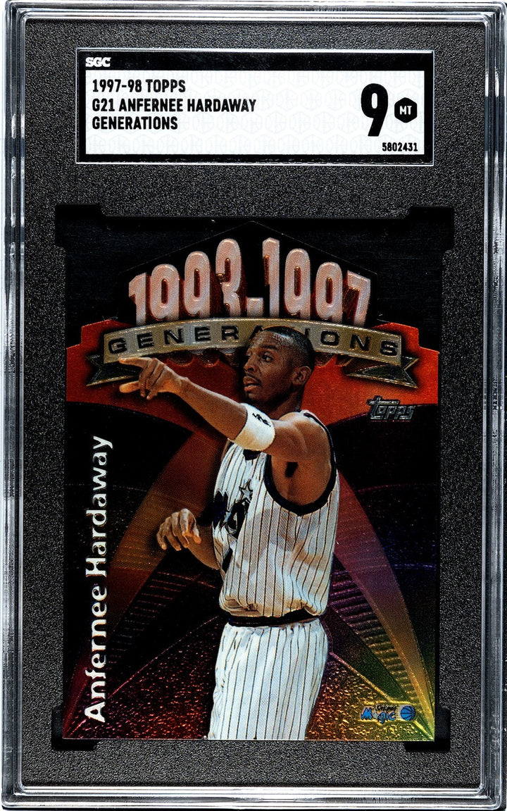 Anfernee Hardaway 1997-98 Topps Generations Die-Cut Card #G21- SGC Graded 9 Mint