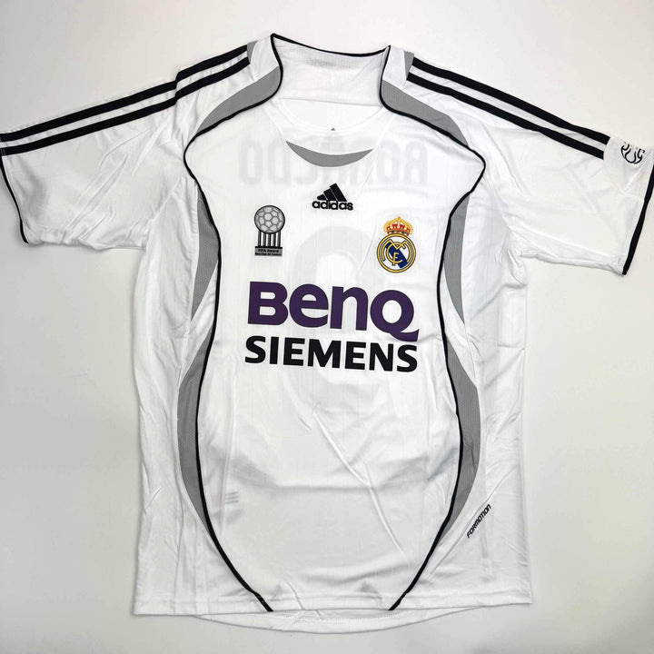 Autographed/Signed Ronaldo Nazario Real Madrid White Beckett BAS COA