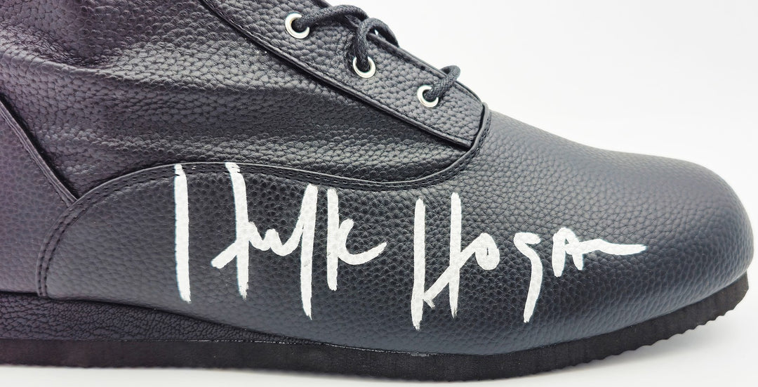 Hulk Hogan Signed Black Right Foot Leather Boot Shoe WWE JSA