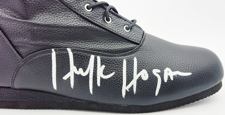 Hulk Hogan Signed Black Right Foot Leather Boot Shoe WWE JSA
