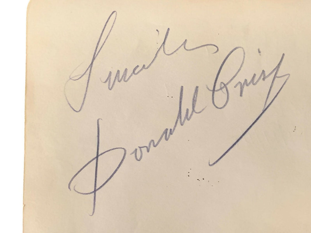 Donald Crisp / Joe E Brown Dual Signed Album Page Cut JSA COA Autograph