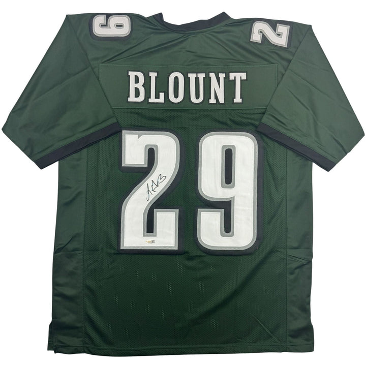 Autographed/Signed LeGarrette Blount Philadelphia Green Jersey JSA COA