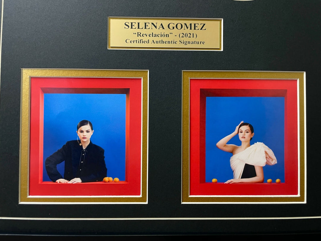 Selena Gomez Autographed Revelacion CD Album Framed Collage PSA/DNA Signed