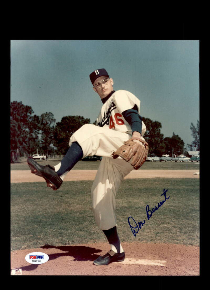 Don Bessent PSA DNA Signed 8x10 Photo Autograph Dodgers