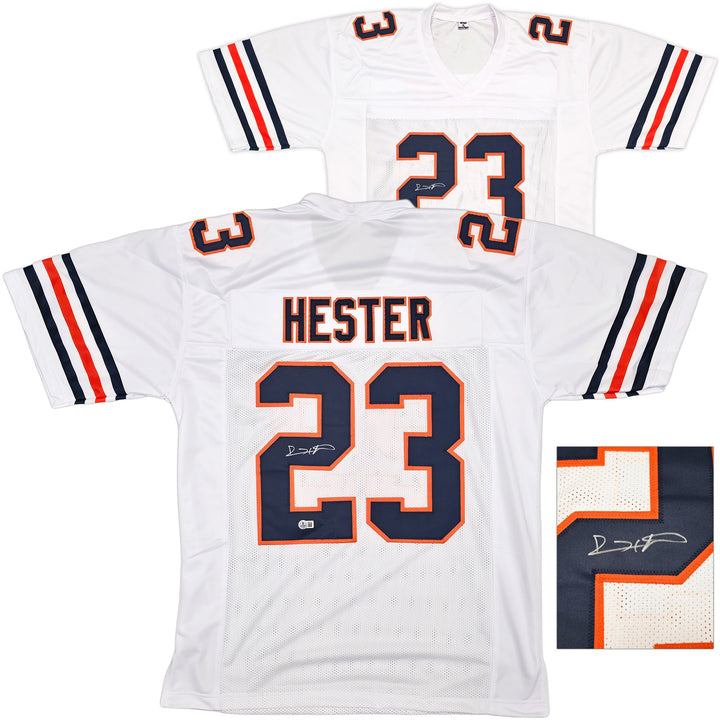 Chicago Bears Devin Hester Autographed Signed White Jersey Beckett BAS QR