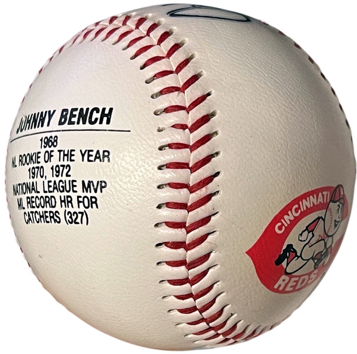 Johnny Bench signed Fotoball USA MLB Baseball- COA- Cincinnati Reds/HOF