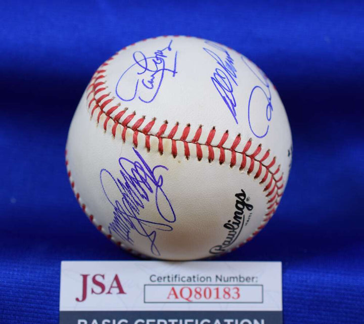 Garvey Baker Cey Smith Lopes Russell Yeager JSA Signed NL Baseball Dodgers 3