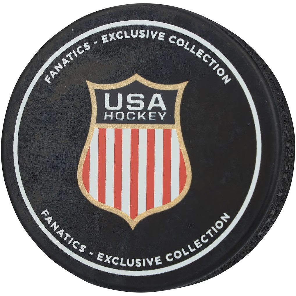 Megan Keller Signed USA Hockey Logo Puck 26 Golden Goal Insc Fanatics