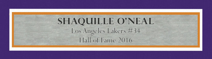 Los Angeles Lakers Shaquille O'Neal Signed Framed Gold Jersey JSA Witness