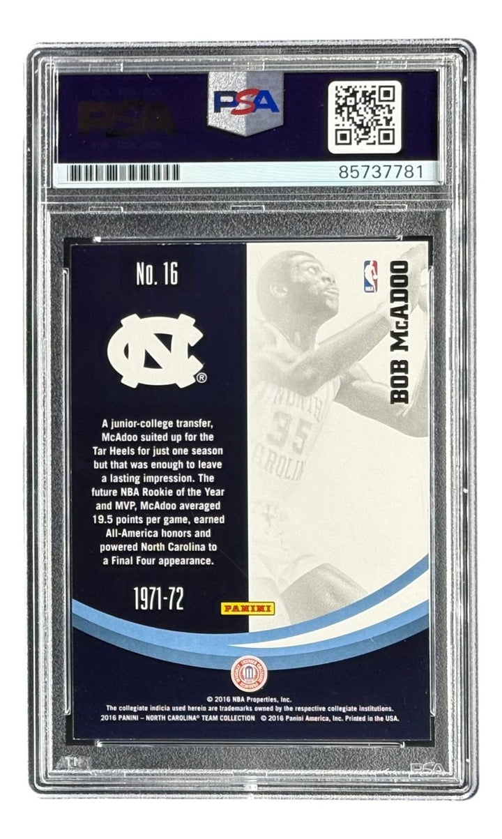 Bob McAdoo Signed 2016 Panini #16 North Carolina Trading Card PSA/DNA