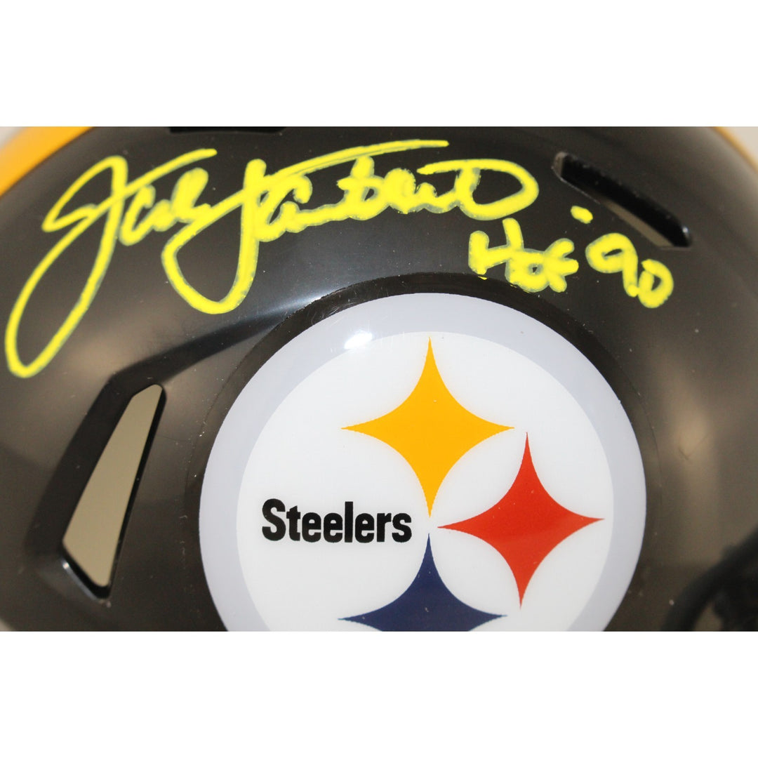 Jack Lambert Autographed Pittsburgh Steelers TB Mini Helmet HOF Beckett 54015
