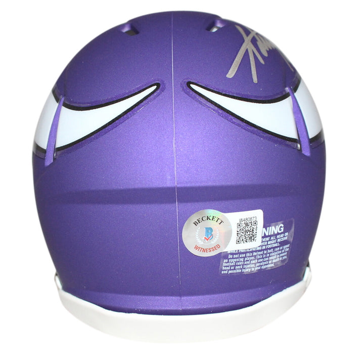 Adrian Peterson Signed Minnesota Vikings Mini Helmet w/insc Beckett 40203