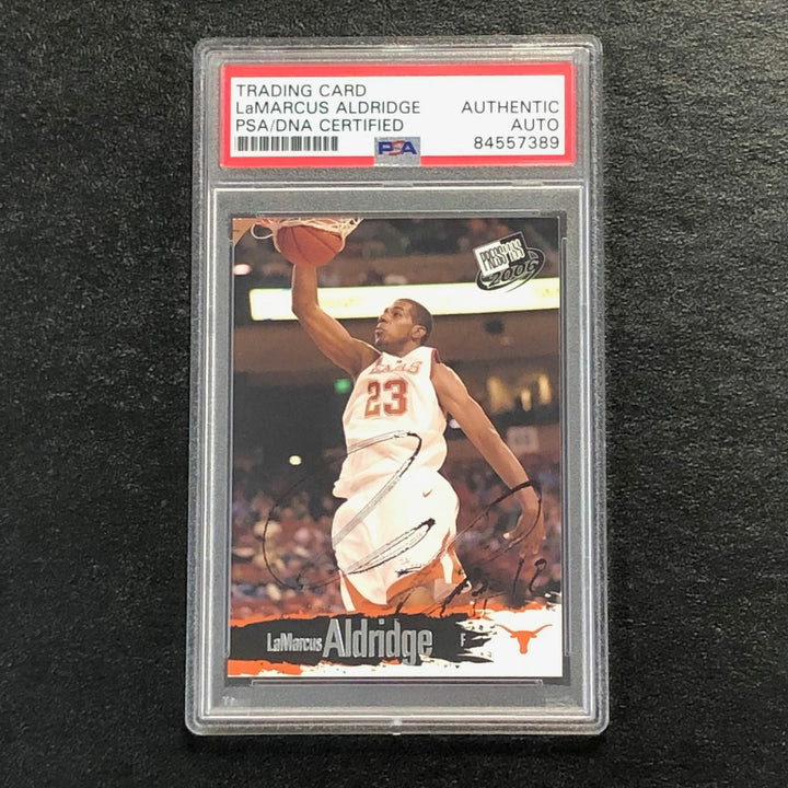 2006 Press Pass #2 LaMarcus Aldridge Signed AUTO PSA Slabbed Texas