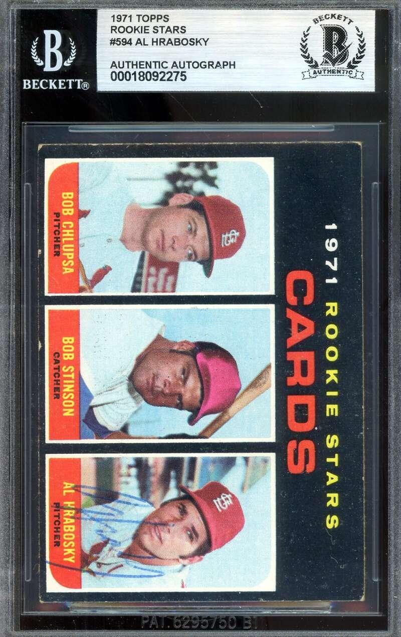 Al Hrabosky Beckett BAS Vintage Signed 1971 Topps Rookie Autograph