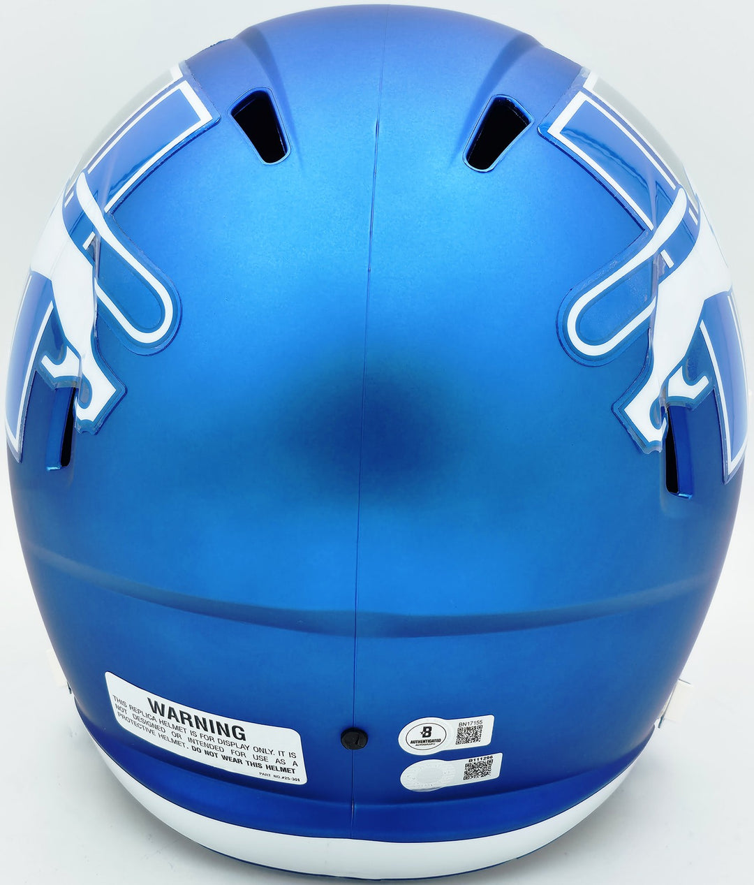 Barry Sanders Lions 2023 Alternate Signed Replica Speed FS Helmet Beckett BAS
