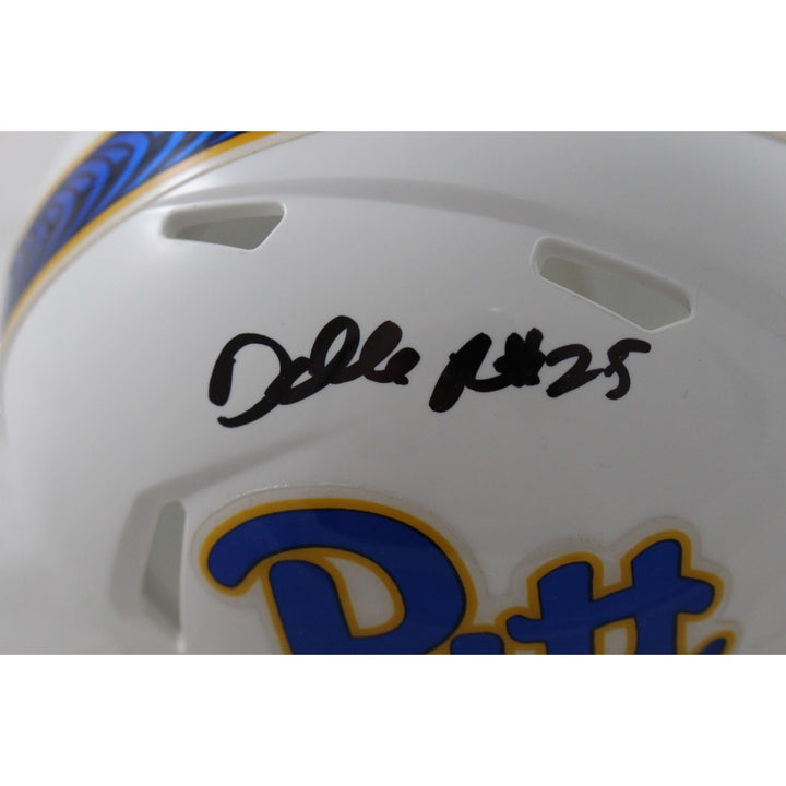 Darrelle Revis Autographed Pittsburgh Panthers Mini Helmet Beckett Witness 58223