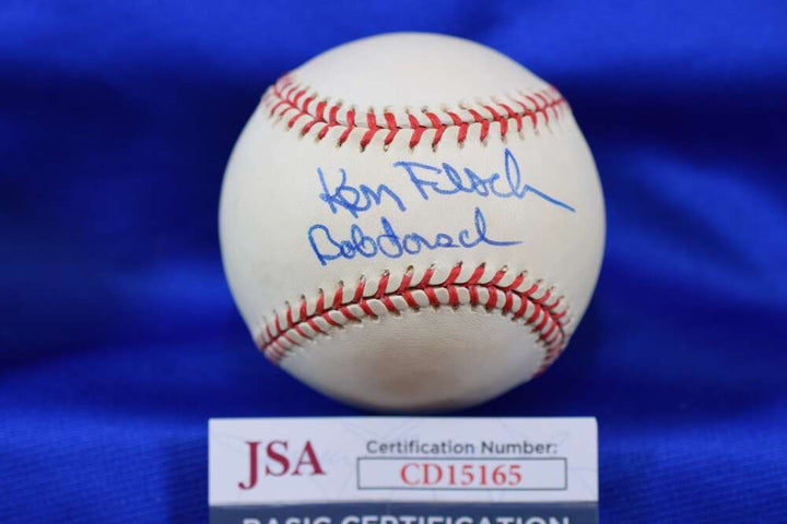 Ken Bob Forsch JSA COA Autograph ONL National League Signed Baseball