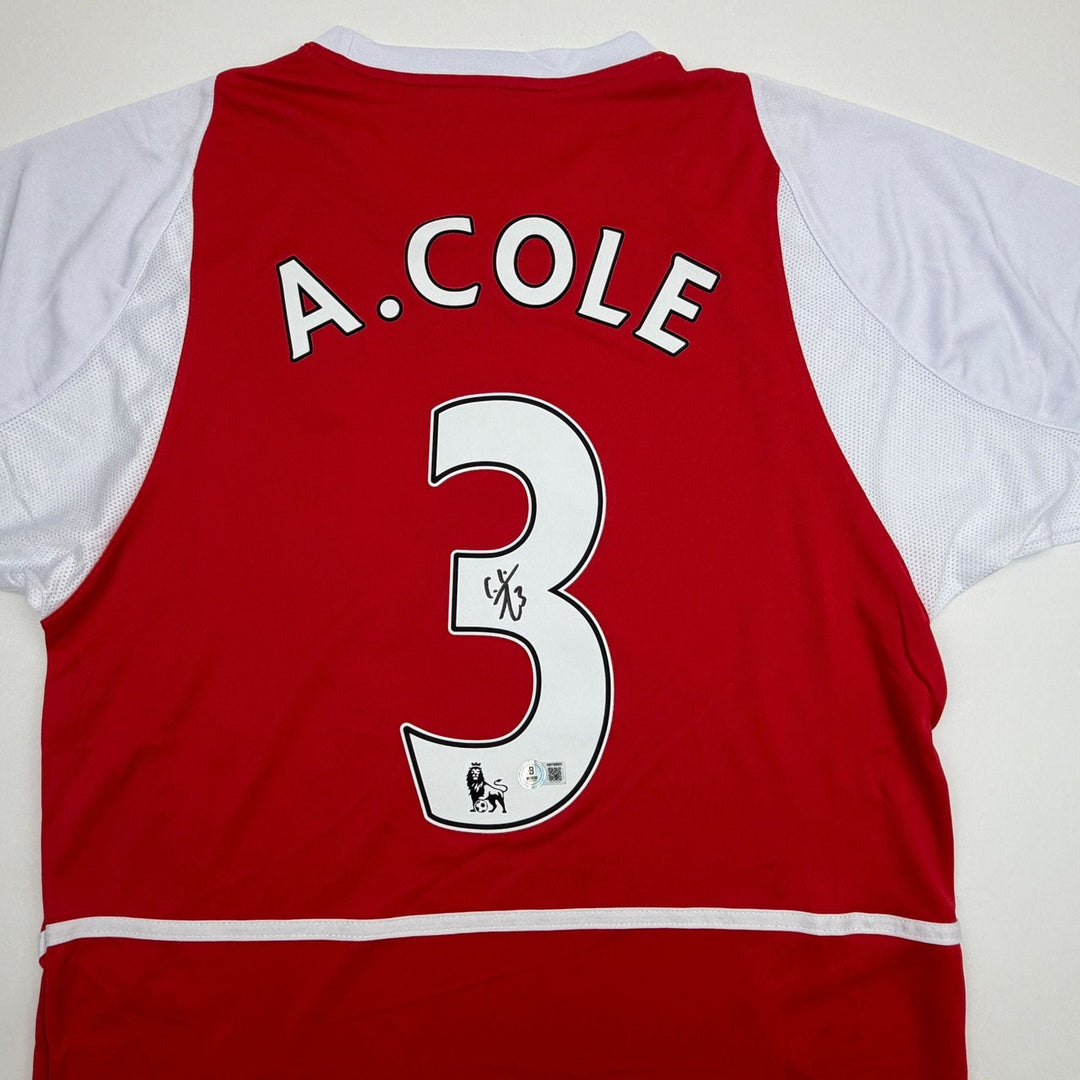 Autographed/Signed Ashley Cole Arsenal Red Soccer Jersey Beckett BAS COA