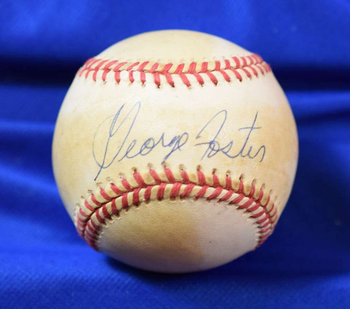 George Foster Upper Deck COA Autograph National League Signed Baseball