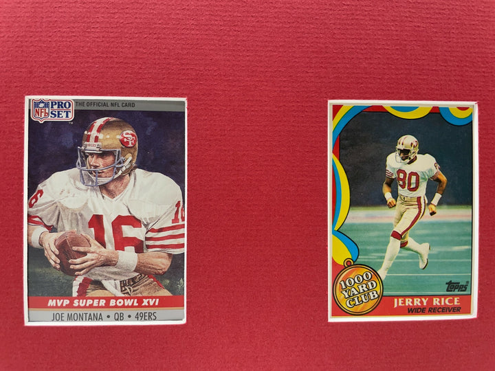 San Francisco 49ers Framed 10 Football Card Collage Lot Montana Rice Young Craig