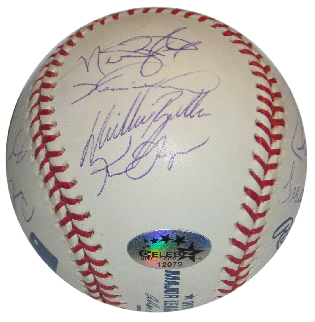 ALL STAR FUTURES MULTI SIGNED BASEBALL CONOR JACKSON BJ UPTON RYAN GARKO & MORE