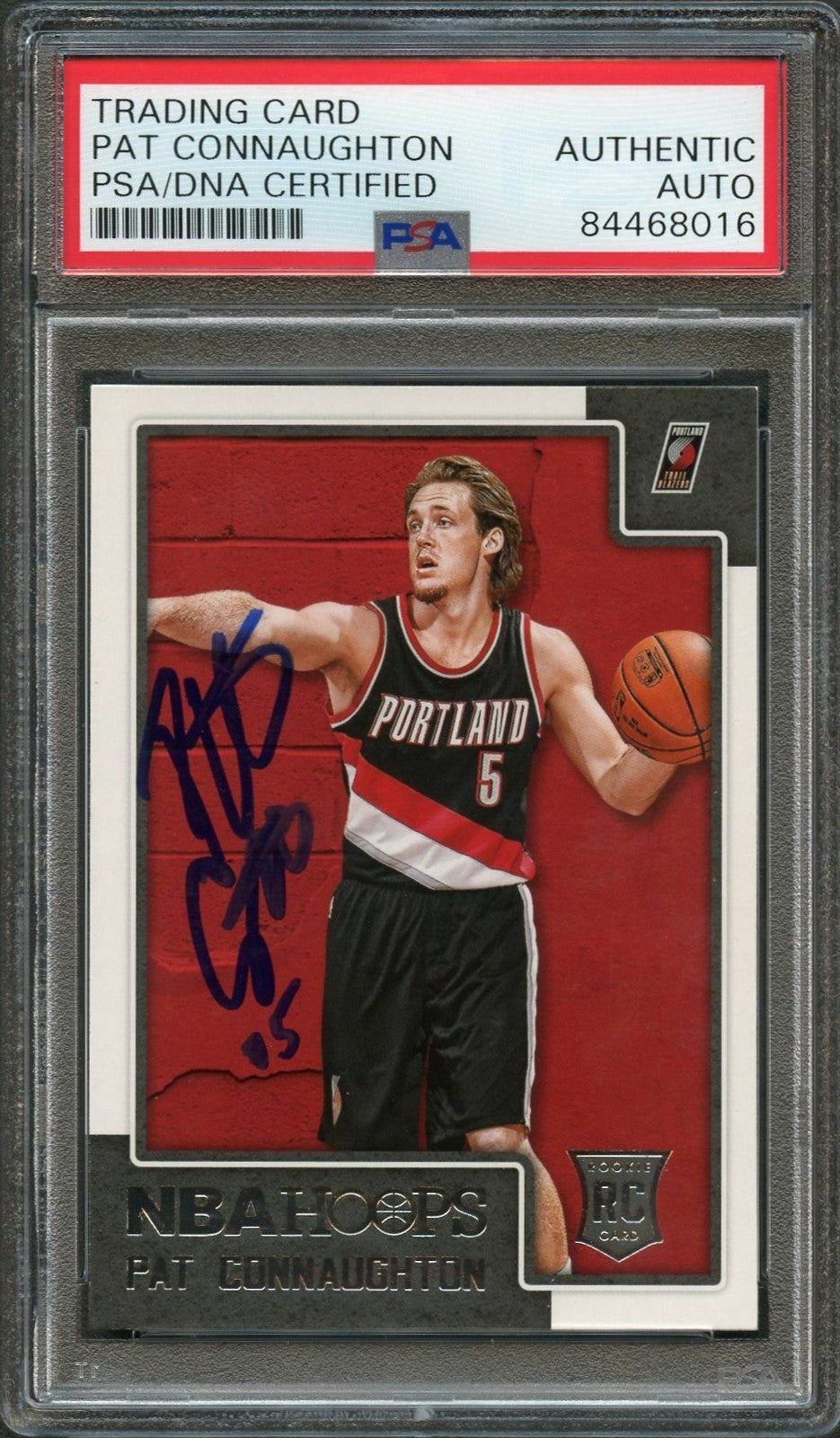 2015-16 NBA Hoops #273 Pat Connaughton Signed Rookie Card AUTO PSA Slabbed RC Bl