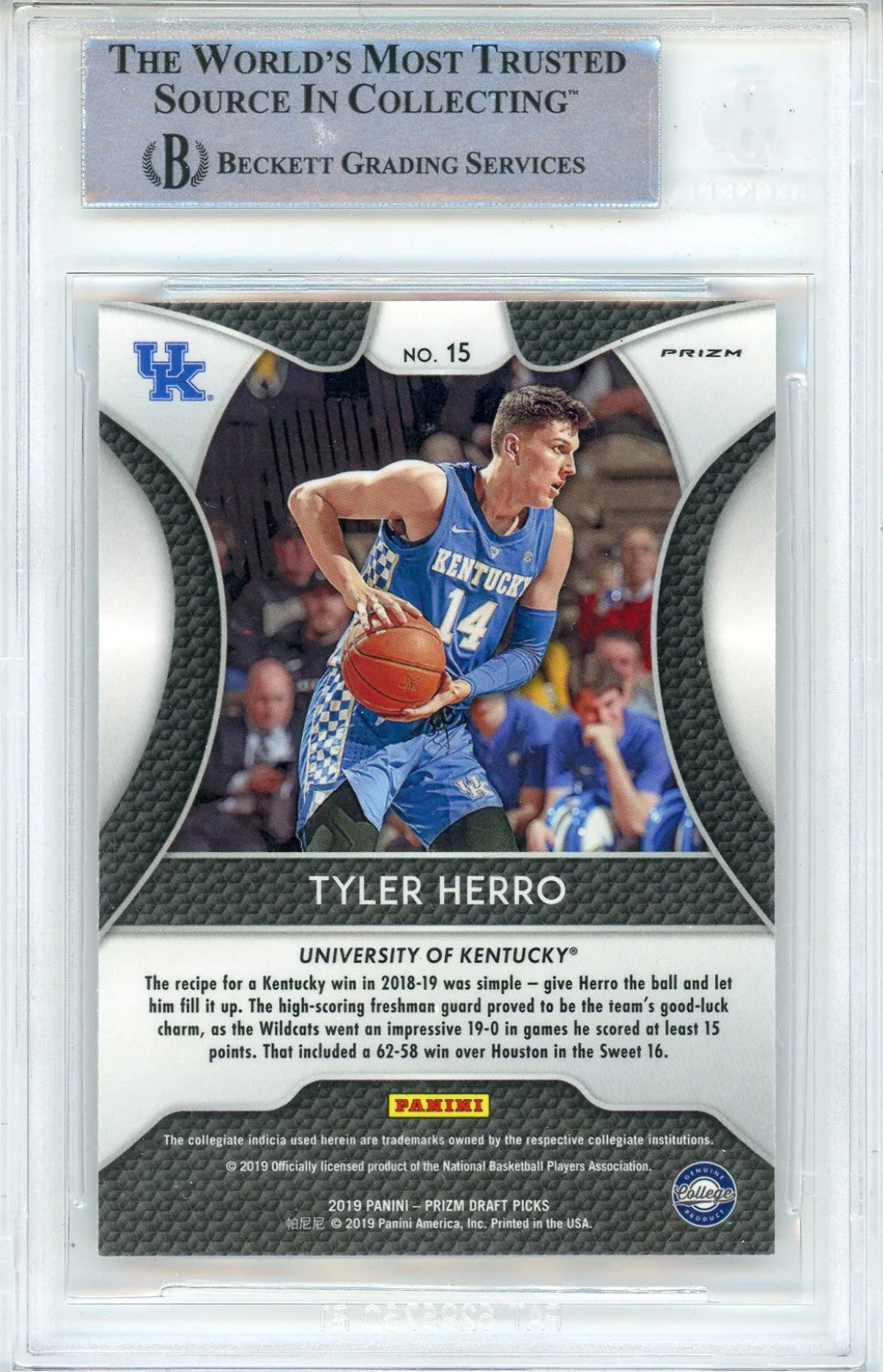 Tyler Herro Autographed 2019-20 Panini Prizm Draft Picks Pink Pulsar Prizm Rooki
