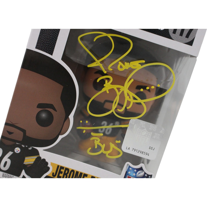 Jerome Bettis Autographed Pittsburgh Steelers Funko Pop! #117 Bus Beckett 46807