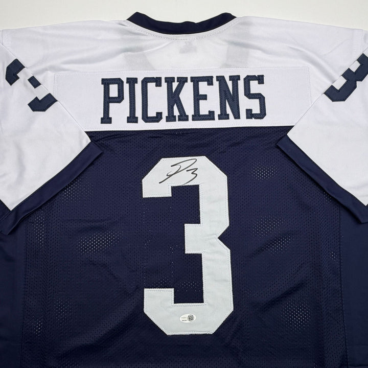 Autographed/Signed George Pickens Dallas Thanksgiving Football Jersey JSA COA