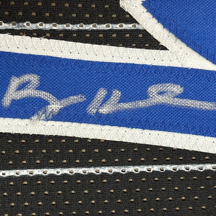Framed Signed Anfernee Penny Hardaway 35x39 Black Jersey PSA COA